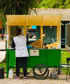 kraam, straatverkoop, vaste standplaats, verkoop, wagen
